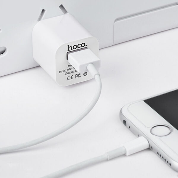 HOCO UH102 Smart Fast Charger For 7/7 Plus/6S/6S Plus/6 Plus/6/SE (2020)/ 11/ 11Pro/11ProMax/XsMax,/XR/ XS/X/8/8 Plus/ AirPods/Ipad/Samsung/LG/HTC/Huawei/Moto/xiao MI and More