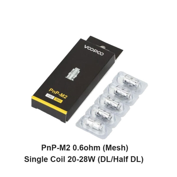 Voopoo PnP Replacement Coils for Drag Baby/Mini/2/S/X,VINCI Series Kit,Argus Pro,PnP 20/22,V.SUIT,Doric 60,Drag E60,Drag H80 S (5Pcs/Pack)