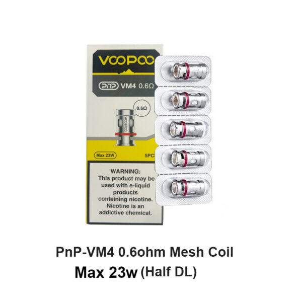 Voopoo PnP Replacement Coils for Drag Baby/Mini/2/S/X,VINCI Series Kit,Argus Pro,PnP 20/22,V.SUIT,Doric 60,Drag E60,Drag H80 S (5Pcs/Pack)
