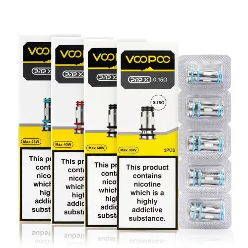 Voopoo PnP X Replacement Coil for Argus Pro 2 Kit / Drag 5 Kit / Uforce-X Tank / Doric 60 Pro / Drag S2/ Drag X2 / Vinci Spark100 Kit/ UFORCE-X Nano Tank /Vinci E120 Kit (5pcs/pack)