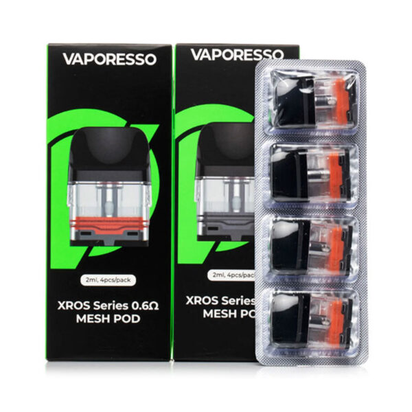 Vaporesso Xros Series Pod Cartridge for Xros / Xros 2 / Xros Mini / Xros 3 / Xros 3 Mini / Xros Nano / Xros 3 Nano / Xros Pro / Xros Cube / XROS 4 / XROS 4 Mini/ Xros 4 Nano/Xros 5/Xros 5 MINI Kit 2ml / 3ml (4pcs/pack) (SALE)